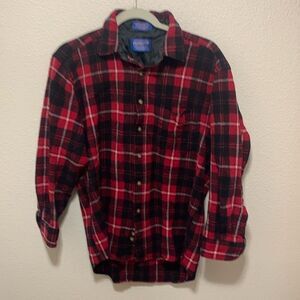 Pendleton Men’s Flannel Size L Red/Black Plaid